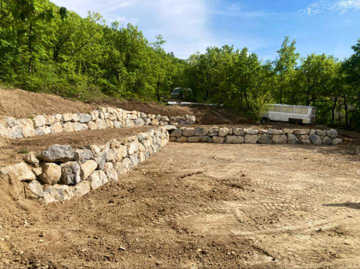 Mur de soutènement en enrochement Folcalquier